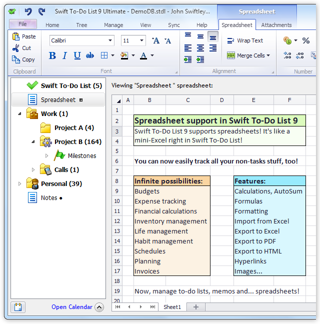 Swift To-Do List 9 - Spreadsheets