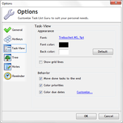 Task-View Options in Task List Guru