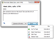 Reminder in Task List Guru
