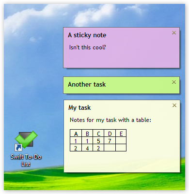 Sticky notes