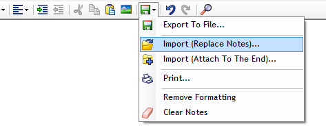 Import notes into memo
