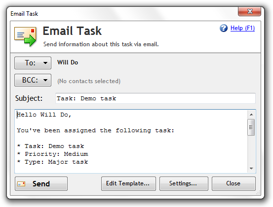 Email task